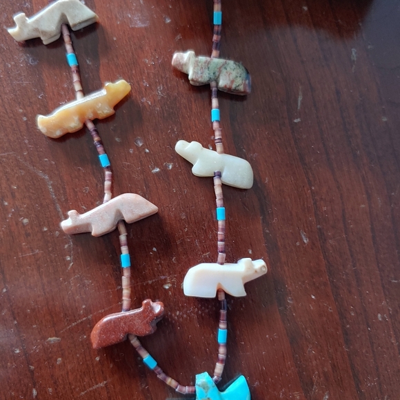 Vintage native america thunderbird fetish necklace - Picture 3 of 6
